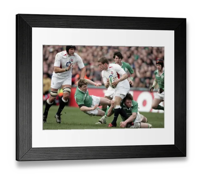 Framed Print : Mark Cueto, Brian O Driscoll, Malcolm O Kelly