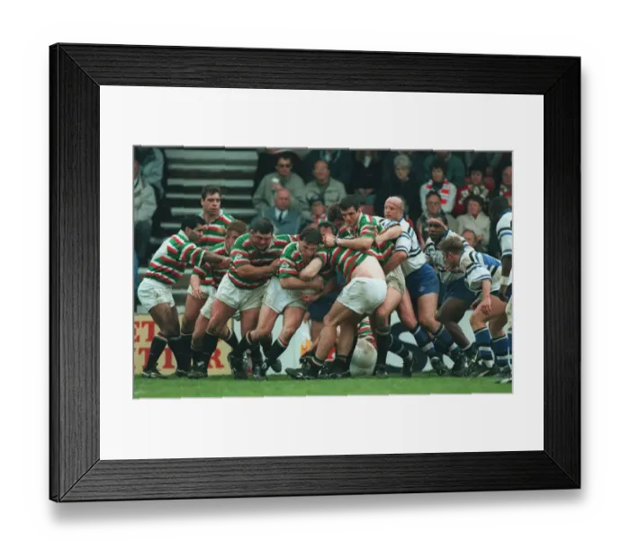 Framed Print : Leicester Pack Drives Forward