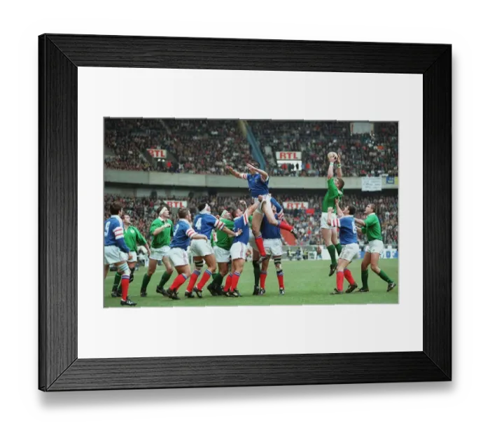 Framed Print : Victor Costello Wins Line-Out Framed Print : Victor Costello Wins Line-Out