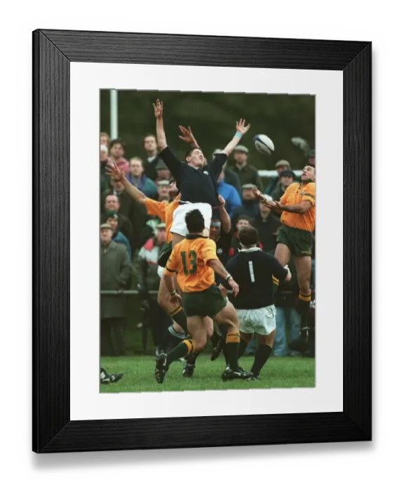 Framed Print : Matthew Burke Collects Lineout Framed Print : Matthew Burke Collects Lineout