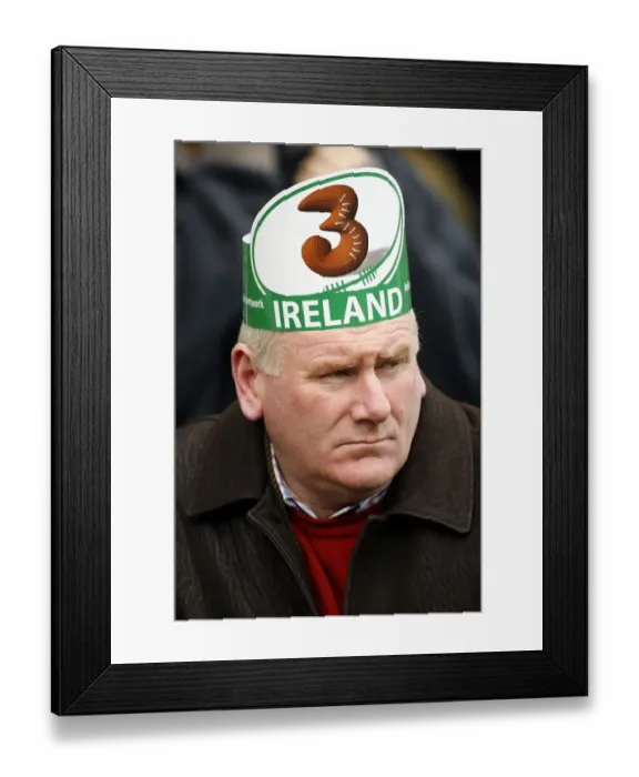 Framed Print : Irish Rugby Fan