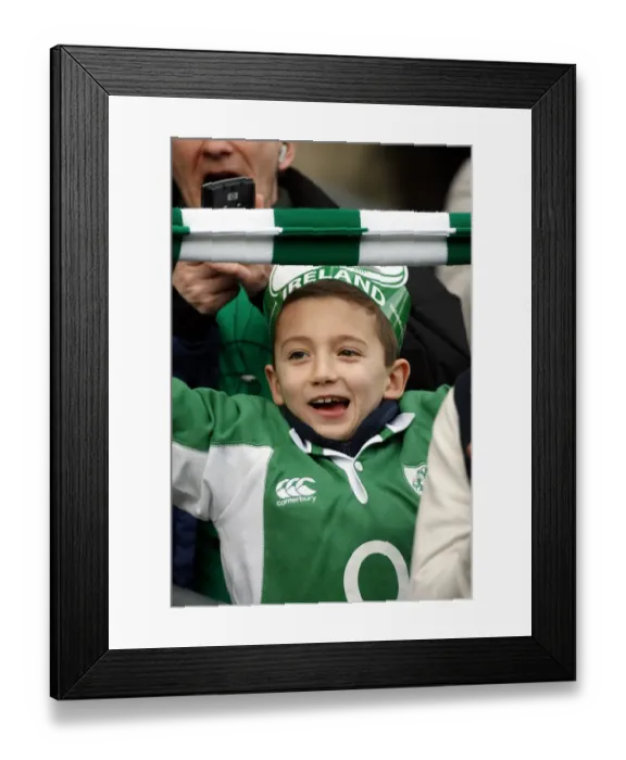 Framed Print : Irish Rugby Fan Framed Print : Irish Rugby Fan