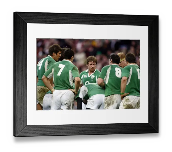 Framed Print : Jerry Flannery & Dejected Team Framed Print : Jerry Flannery & Dejected Team