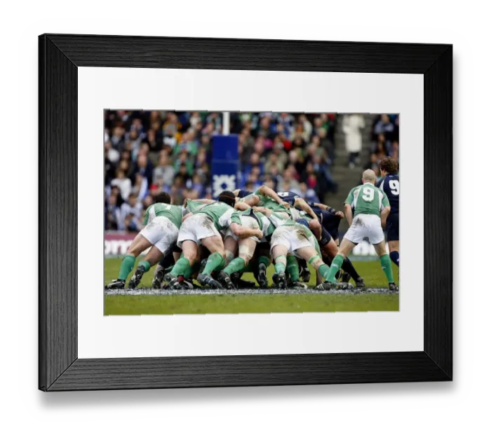 Framed Print : Scotland V Ireland Scrum Framed Print : Scotland V Ireland Scrum