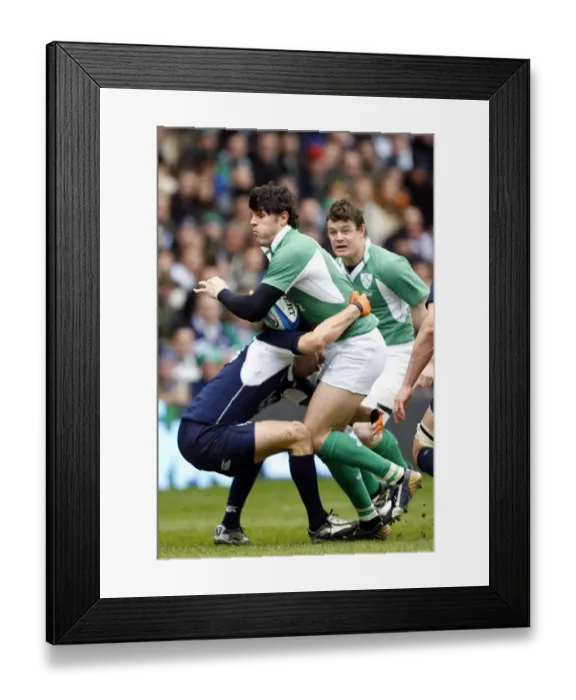 Framed Print : Shane Horgan Breaks Through Framed Print : Shane Horgan Breaks Through