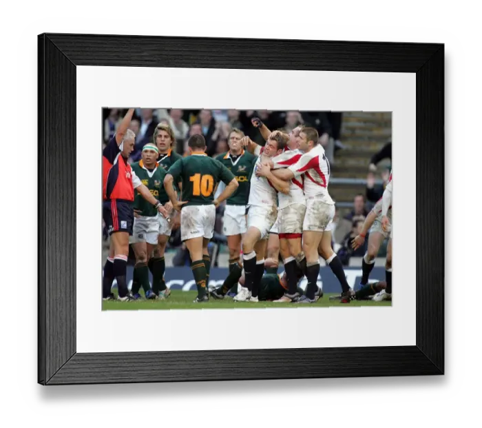 Framed Print : Mark Cueto Try Celebrations