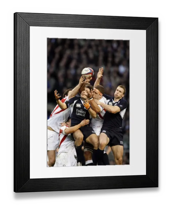 Framed Print : Fight For Ball At Line Out Framed Print : Fight For Ball At Line Out
