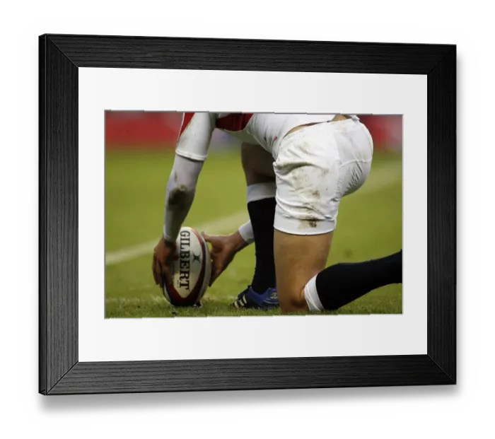 Framed Print : Toby Flood Takes Penelty Kick
