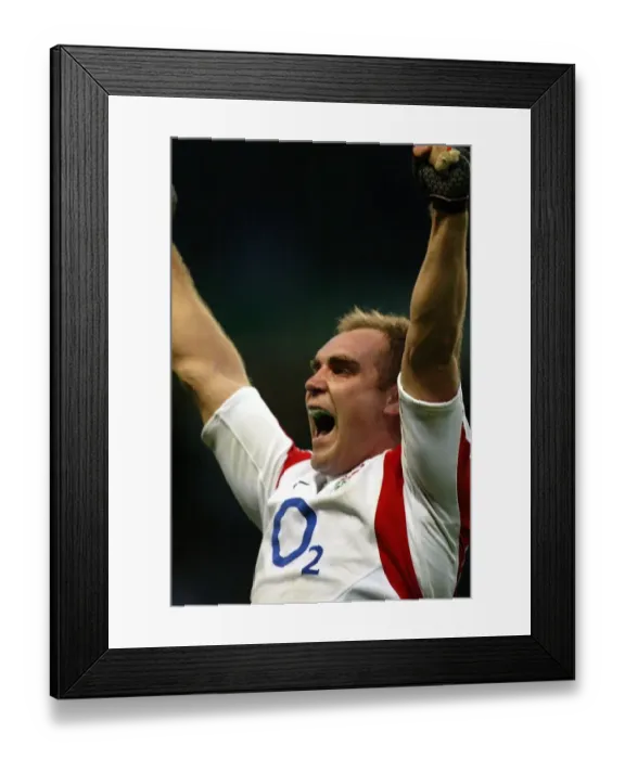 Framed Print : Andy Goode Celebrates Victory