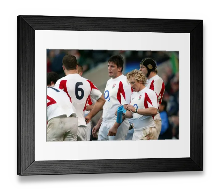 Framed Print : Martin Corry & England Players