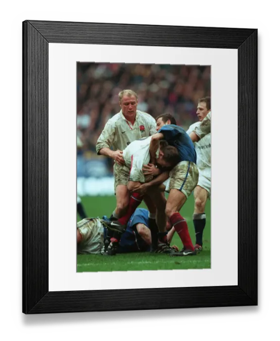 Framed Print : Matt Dawson & Fabien Galthie Framed Print : Matt Dawson & Fabien Galthie