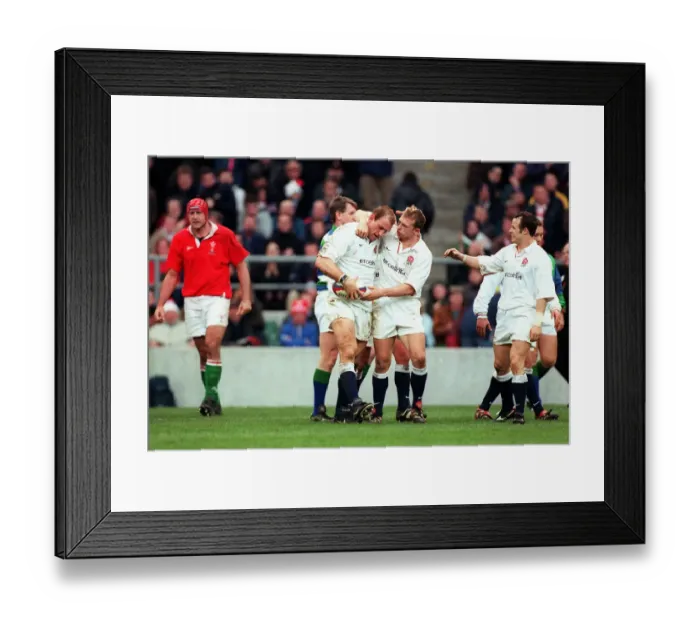 Framed Print : Dallaglio, Matt Dawson & Healey Framed Print : Dallaglio, Matt Dawson & Healey