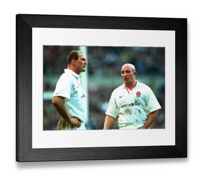 Framed Print : Lawrence Dallaglio & Greening