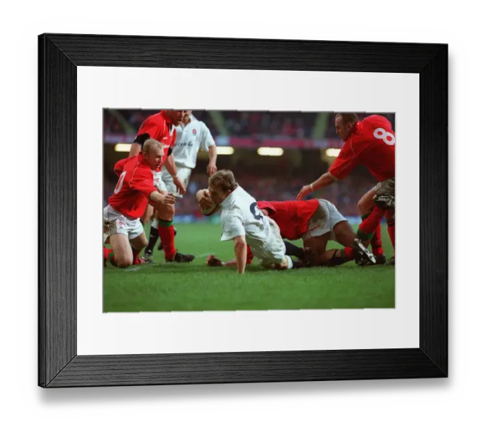 Framed Print : Matt Dawson Touches Down