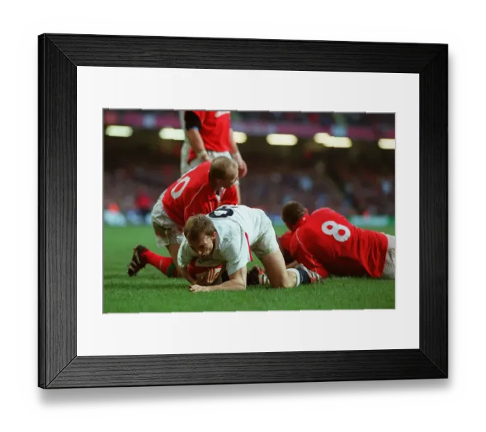 Framed Print : Matt Dawson Scores His Try Framed Print : Matt Dawson Scores His Try