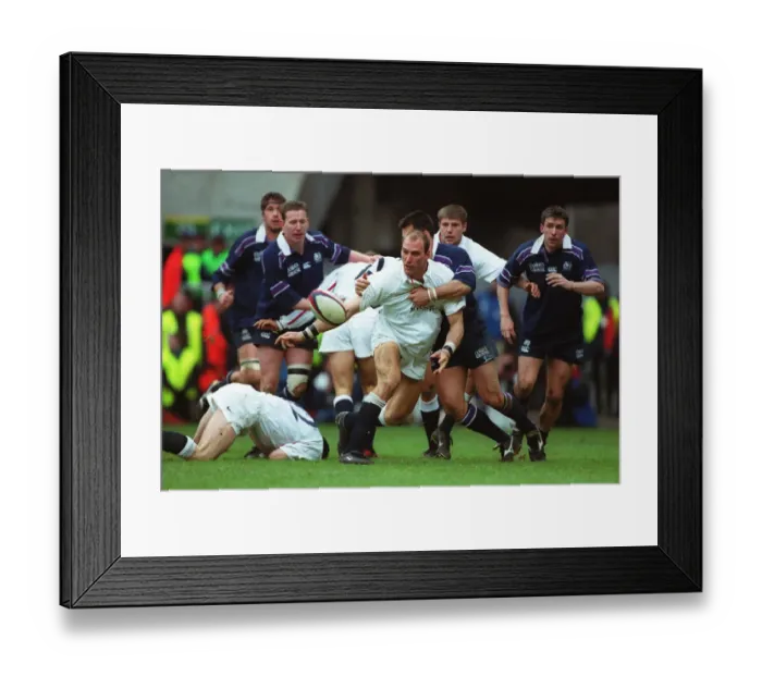 Framed Print : Lawrence Dallaglio In Action