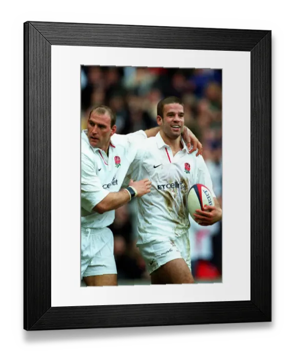 Framed Print : Joe Worsley & Dallaglio Framed Print : Joe Worsley & Dallaglio