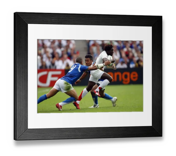 Framed Print : Paul Sackey Takes On Samoans