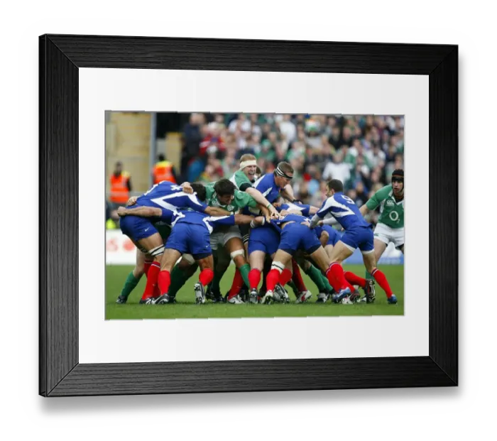 Framed Print : Scrum Ireland V France, Six Nations Ireland V France Framed Print : Scrum Ireland V France, Six Nations Ireland V France