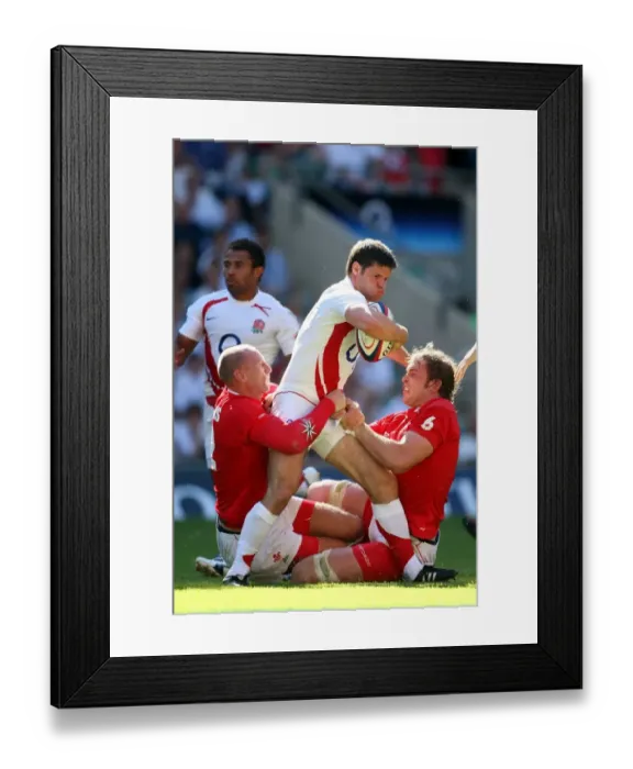 Framed Print : Gareth Thomas, Dan Hipkiss & Alun Wyn Jones