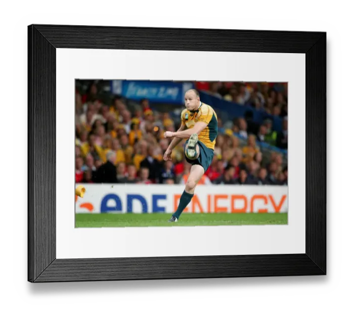 Framed Print : Stirling Mortlock Licks A Penalty Framed Print : Stirling Mortlock Licks A Penalty
