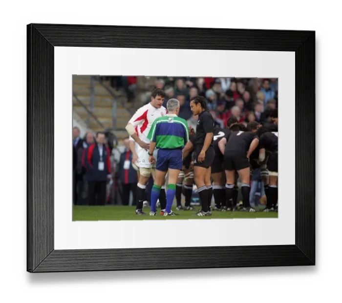 Framed Print : Martin Corry, Tana Umaga & Referee