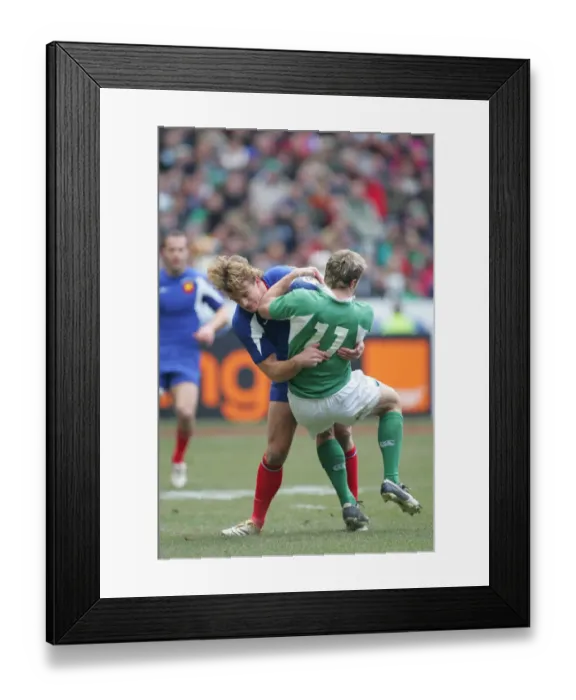 Framed Print : Aurelien Rougerie & Tommy Bowe Framed Print : Aurelien Rougerie & Tommy Bowe