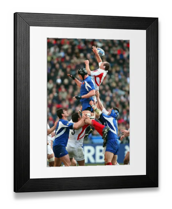 Framed Print : Steve Borthwick Wins Line-Out