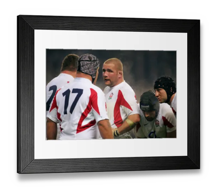 Framed Print : Phil Vickery & Team Mates Framed Print : Phil Vickery & Team Mates