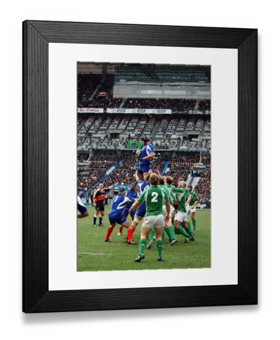 Framed Print : Jerome Thion Wins Line Out