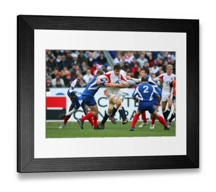 Framed Print : Martin Corry Struggles To Break Defence Framed Print : Martin Corry Struggles To Break Defence