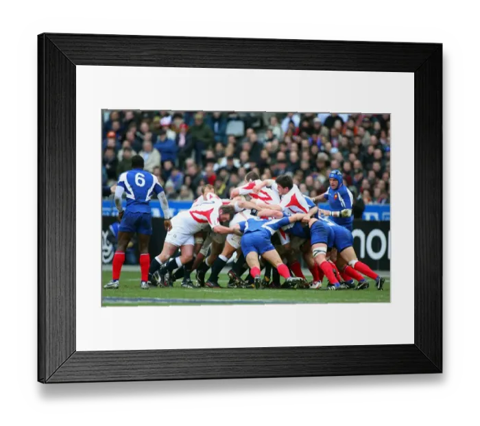 Framed Print : Scrum France V England France V England Stade France, Paris, France 12 March 2006 Date Framed Print : Scrum France V England France V England Stade France, Paris, France 12 March 2006 Date