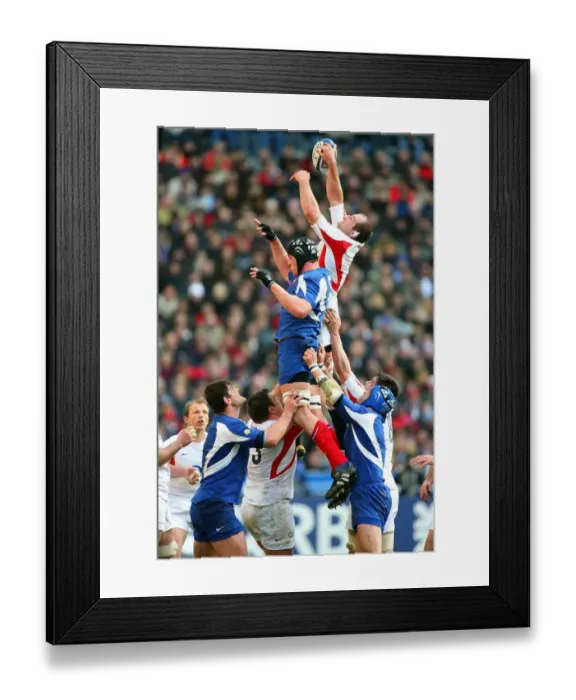 Framed Print : Steve Borthwick Wins Line-Out Framed Print : Steve Borthwick Wins Line-Out