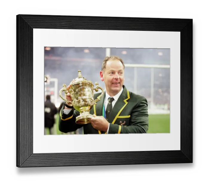 Framed Print : South Africa Coach Jake White With World Cup Framed Print : South Africa Coach Jake White With World Cup