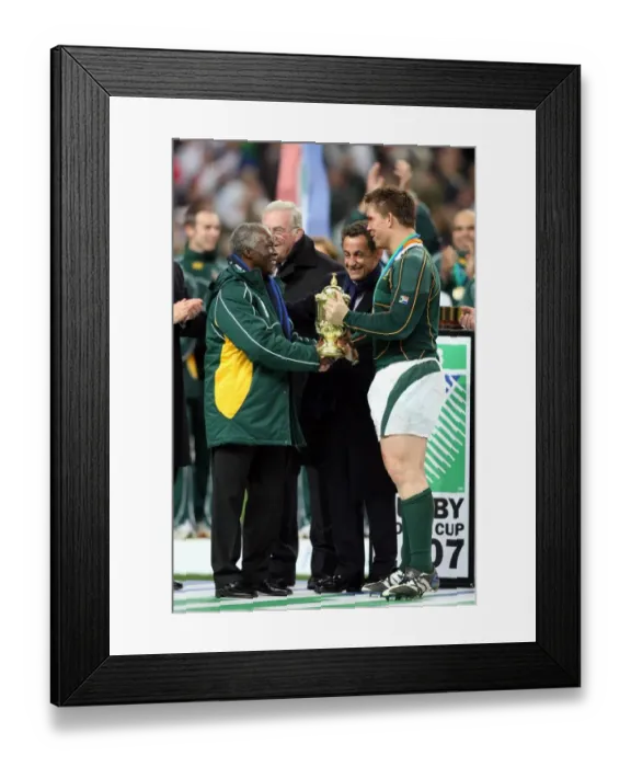 Framed Print : Thabo Mbeki & John Smit Framed Print : Thabo Mbeki & John Smit