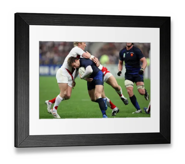 Framed Print : Vincent Clerc, Lawrence Dallaglio, Peter Richards Framed Print : Vincent Clerc, Lawrence Dallaglio, Peter Richards