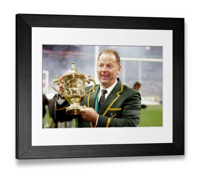Framed Print : South Africa Coach Jake White With World Cup