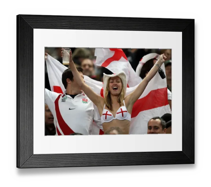 Framed Print : England Fan Framed Print : England Fan