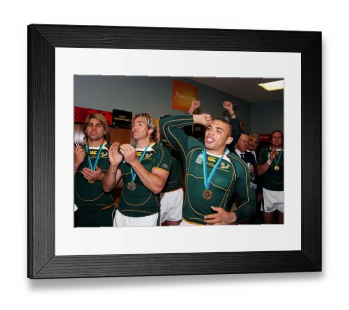 Framed Print : Percy Montgomery & Bryan Habana