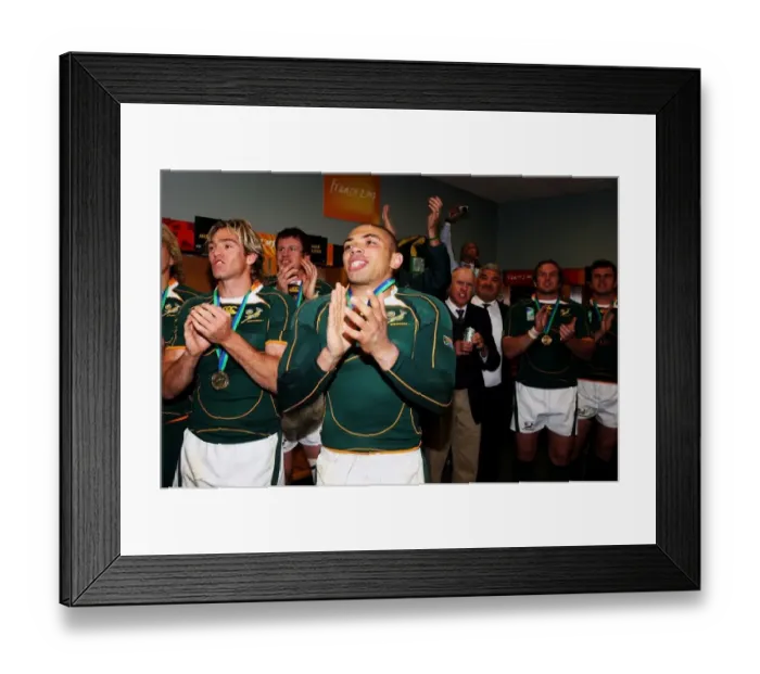 Framed Print : Percy Montgomery & Bryan Habana Framed Print : Percy Montgomery & Bryan Habana