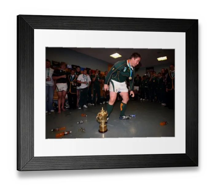 Framed Print : John Smit & Trophy Framed Print : John Smit & Trophy