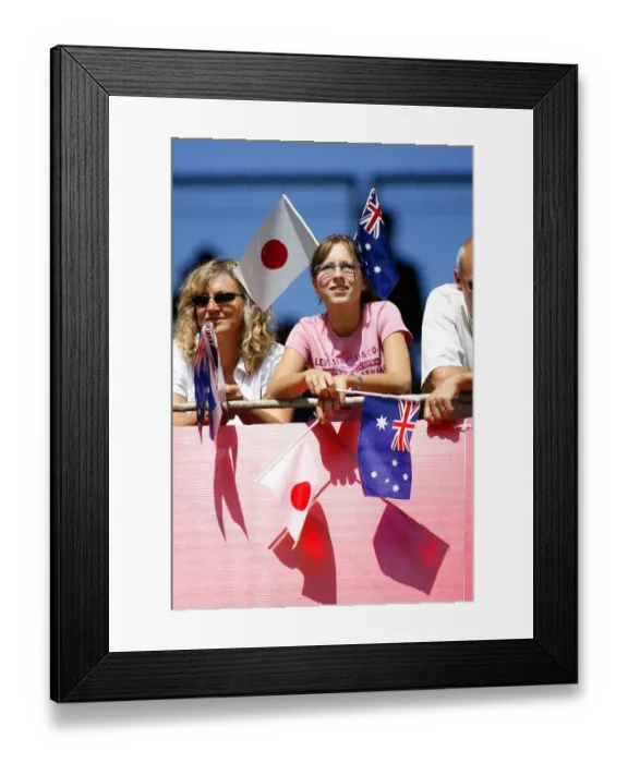 Framed Print : Rugby Fan With Flags Framed Print : Rugby Fan With Flags