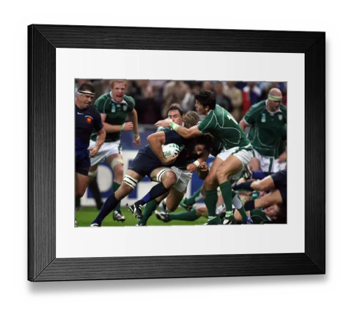 Framed Print : Sebastien Chabal & Shane Horgan