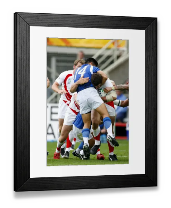 Framed Print : Jonny Wilkinson & Alfie Vaeluaga Framed Print : Jonny Wilkinson & Alfie Vaeluaga