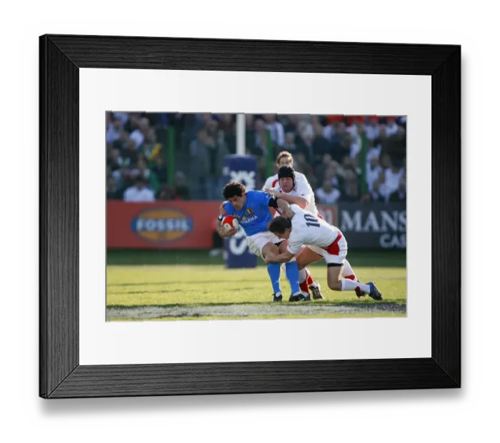 Framed Print : Andrea Masi, Matt Stevens, Jonny Wilkinson