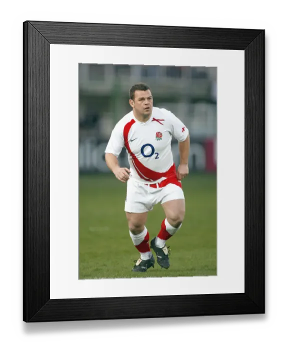 Framed Print : Lee Mears England and Bath Rugby Union Italy V England Framed Print : Lee Mears England and Bath Rugby Union Italy V England