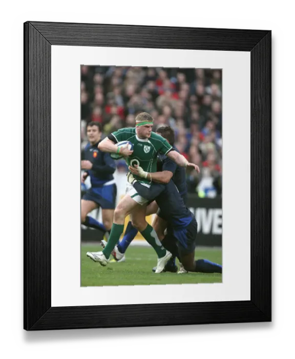 Framed Print : Jamie Heaslip & Thierry Dusautoir Framed Print : Jamie Heaslip & Thierry Dusautoir