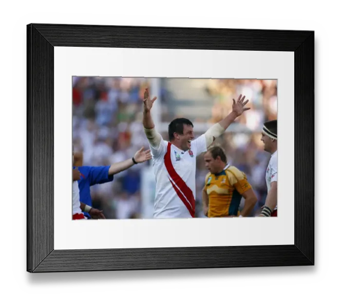 Framed Print : Martin Corry Celebrates Win