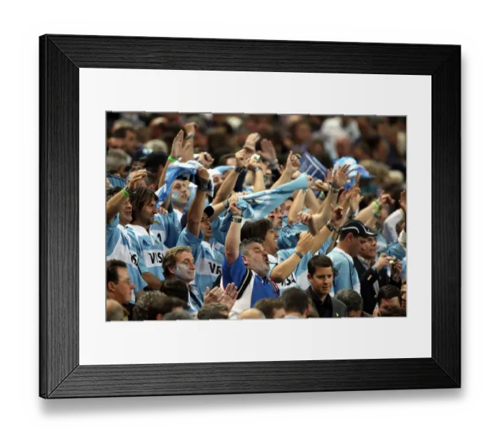 Framed Print : Argentina Fans Celebrate Framed Print : Argentina Fans Celebrate