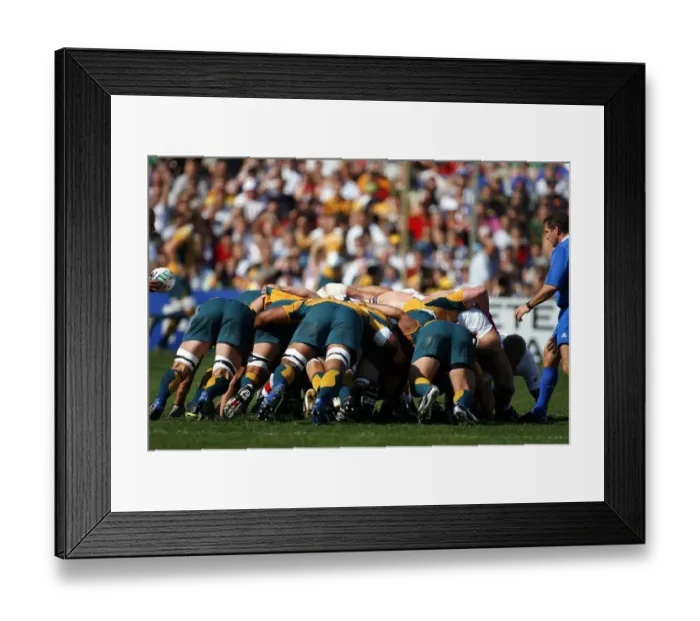 Framed Print : Scrum Australia V England Australia V England Stade Velodrome Framed Print : Scrum Australia V England Australia V England Stade Velodrome